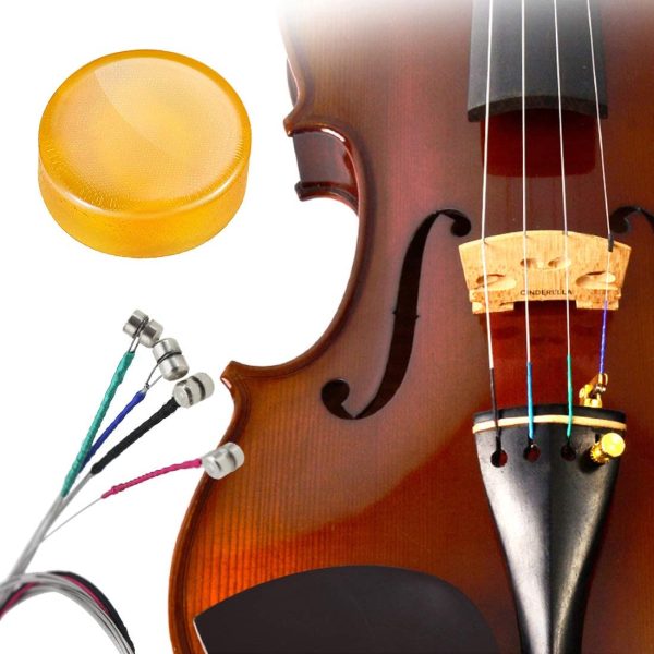 HONGECB Corde per Violino Set Completo, Set di Argento Corde per Classiche Dimensione 1/2, 1/4 e 1/8 G D A e E Corde, Corde d'acciaio Alta Qualit??, Vieni Con 1pcs Rotonda Colofonia Naturale Per Archi - immagine 5