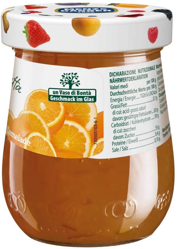 Menz&Gasser Marmellata Extra di Arance Prima Frutta - Marmellata con Frutta di Alta Qualità, 1 Vaso x 340 g - immagine 4