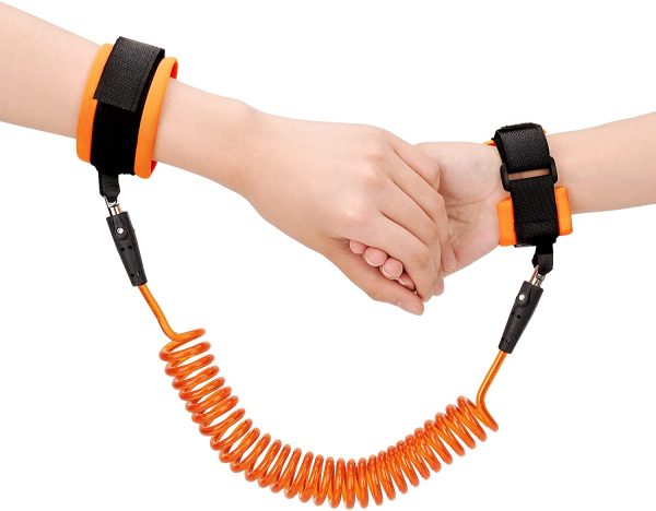 Bracciale Sicurezza Bambino, Portatile Che Cammina Anti-Perso Mano Cintura, Primi Passi Per Bambini, Arancione - immagine 6