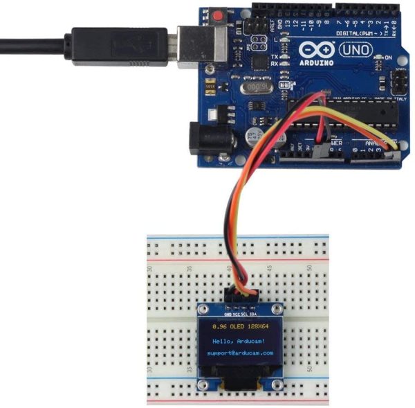 0.96 pollici Modulo OLED 12864 128x64 Blue White Driver I2C Serial Display Board auto-luminoso per Arduino Raspberry PI