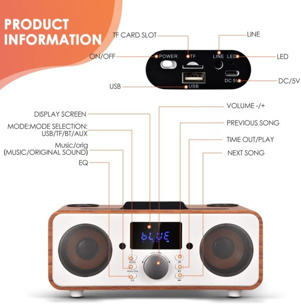 GJCrafts Karaoke Bluetooth Portatile, Sistema di Karaoke PA con 2 Microfoni Wireles, Karaoke Macchina Altoparlante con Supporto per Cellulare/USB, Sostegno Scheda TF/AUX In, per Riunioni, Picnic(Nero)