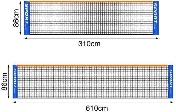 Rete da Tennis, Rete da Badminton, Rete da Allenamento per Tennis da Badminton Portatile Pieghevole da Giardino per vialetto Standard - immagine 2