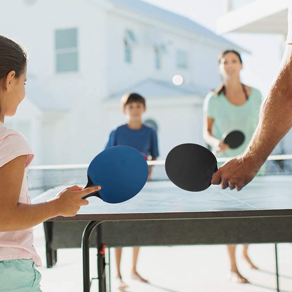 Set da Ping Pong, Set di Racchette Ping Pong, 2 Racchette da Ping Pong, Rete Estensibile, 3 Palline da Ping Pong, Borsa in Rete, per Principianti, Famiglie e Professionisti - immagine 2