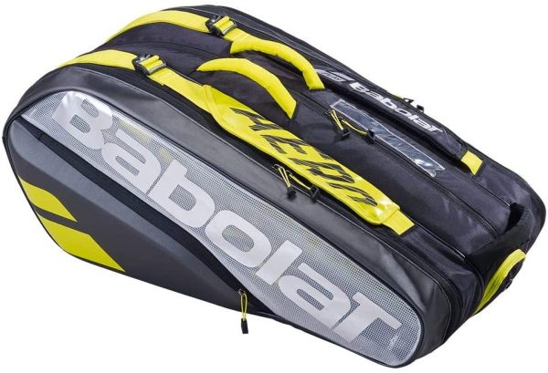 Babolat RH X 9 Pure Aero Vs, Borsa per Racchetta Unisex-Adulto, Nero Giallo (Multicolore), Taglia Unica - immagine 2