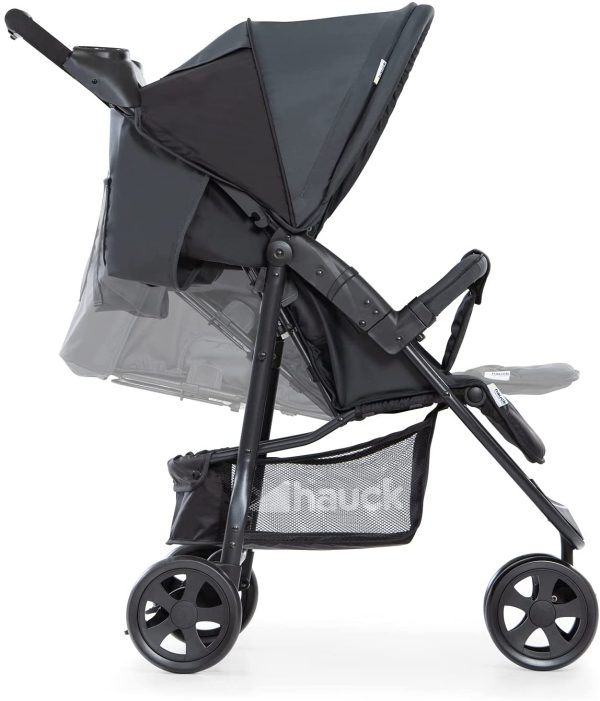 Hauck Passeggino Tre Ruote Citi Neo 2 25 kg Portata, Pieghevole con Una Mano, Leggero solo 7,5 kg, Porta Bevande, Posizione Nanna per Bebè e Bambini dalla Nascita, Grande Cesto, Grigio - immagine 8