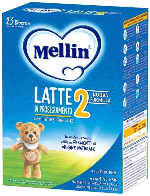 Mellin 2 Latte in Polvere di Proseguimento - 4 Confezioni di 800gr [Totale = 3200gr]