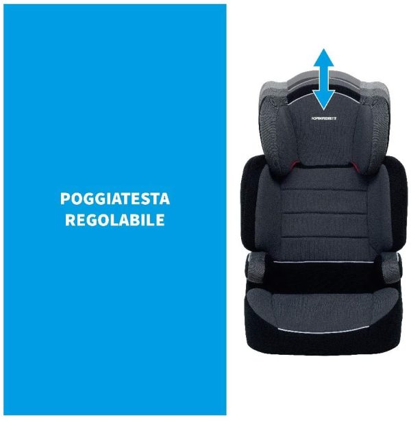 Foppapedretti Clever Seggiolino Auto Gruppo 2-3 (15-36 Kg) per Bambini da 3 a 12 Anni Circa, Classic Blue