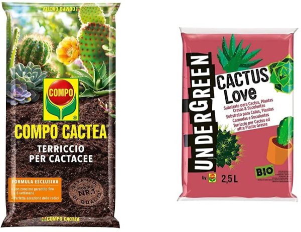 Compo Cactea Terriccio Per Cactacee, Per Una Crescita Omogenea Delle Piante, 5 L & Undergreen Cactus Love, Terriccio Per Cactus E Altre Piante Grasse Da Appartamento O Balcone - immagine 3