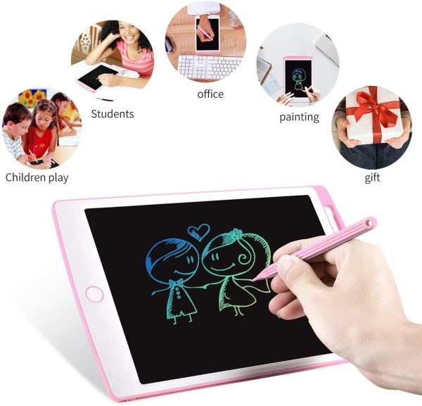 Tavoletta Grafica LCD 10 Pollici Writing Tablet Lavagna Elettronica Cancellabile Digitale Scrittura Colori eWriter Disegno Pad Lavagnetta Regali Natale Bambini 3+, 6 a 12 Anni Ragazzi - immagine 6