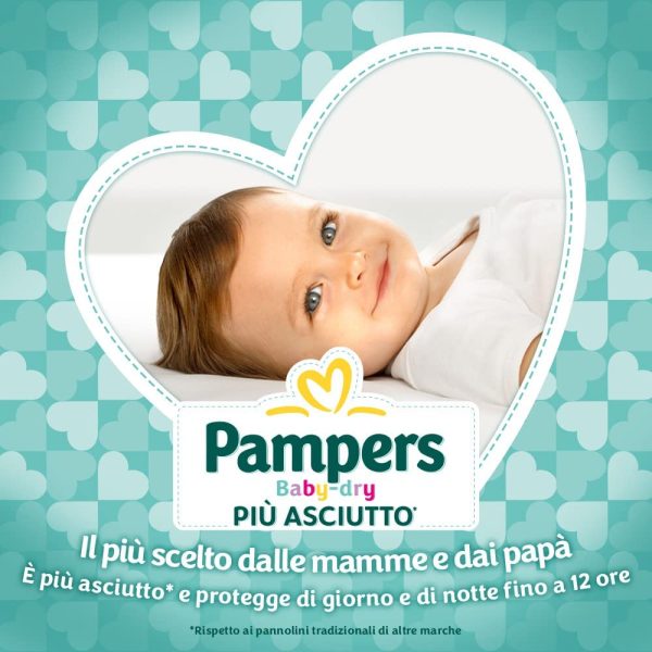 Pampers Baby Dry Mini, 186 Pannolini, Taglia 2 (3-6 kg) - immagine 7