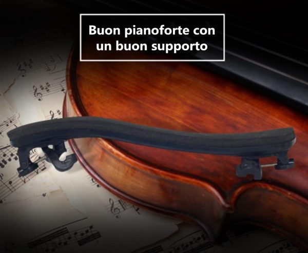 LATRAT Violino Poggiaspalla 3/4 e 4/4, Spalliera Violino Poggiaspalla Regolabile Mentoniera Violino Spallina Violino per Violino 3/4 e 4/4 Con Schiuma EVA - immagine 8