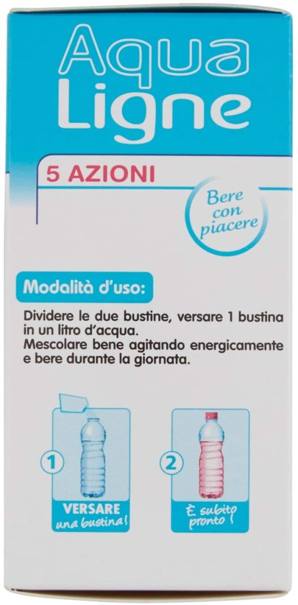 AQUALIGNE 5 AZIONI Vitarmonyl ??Integratore 20 bustine ??5 azioni combinate: drenante, equilibrio del peso, metabolica, tonificante e digestiva