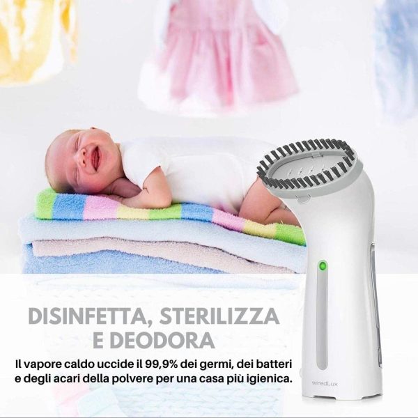 Ferro da Stiro Verticale , Stiratrice Verticale per Casa e Viaggio, Steamer Stiratore a Vapore Portatile Pronti in 25 secondi e 100% Anti-Perdita, Stiratura Facile e Veloce, Accessori Inclusi - immagine 2