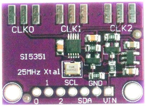 CJMCU-5351 Si5351A Si5351 I2C 25MHZ Controller Clock Generator Breakout Board da 8KHz a 160MHz 3-5VDC per Arduino - immagine 4