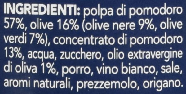 Barilla Sugo Pronto di Pomodoro 100% Italiano con Olive Nere, Olive Verdi e Olio Extravergine d'Oliva, 400g - immagine 8