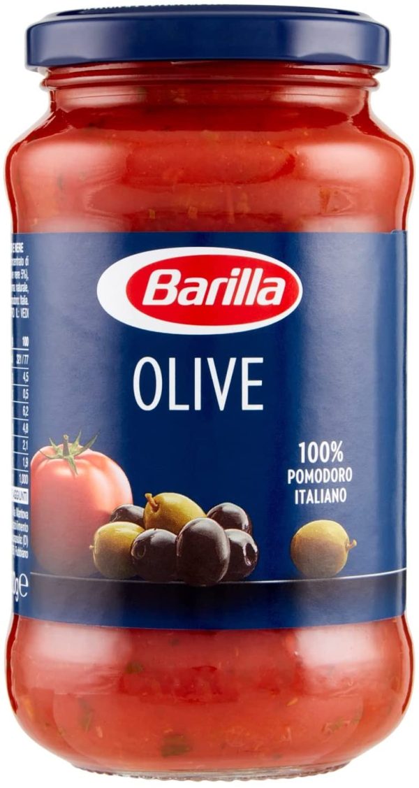 Barilla Sugo Pronto di Pomodoro 100% Italiano con Olive Nere, Olive Verdi e Olio Extravergine d'Oliva, 400g - immagine 2