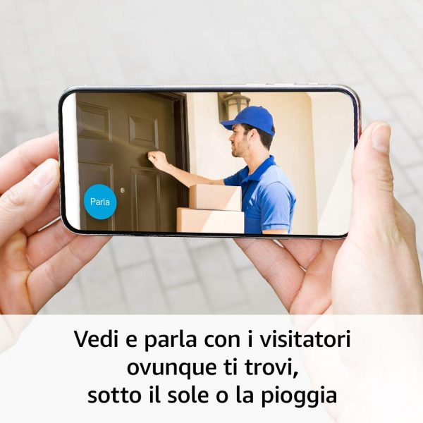 Blink Outdoor, Videocamera di sicurezza in HD, senza fili, resistente alle intemperie, batteria autonomia 2 anni, rilevazione movimento, compatibile con Alexa | 1 videocamera - immagine 6