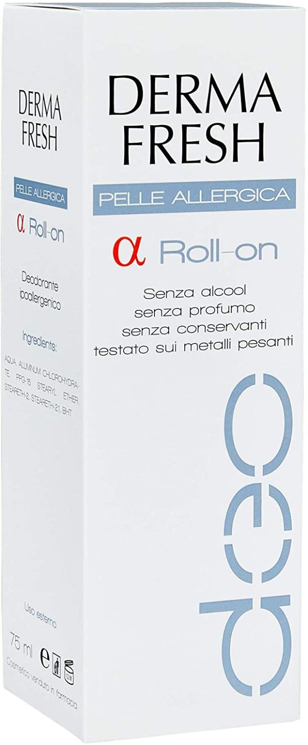 Dermafresh Alfa Roll-On Deodorante per Pelli Sensibili, Allergiche o Depilate - 75 ml - immagine 2