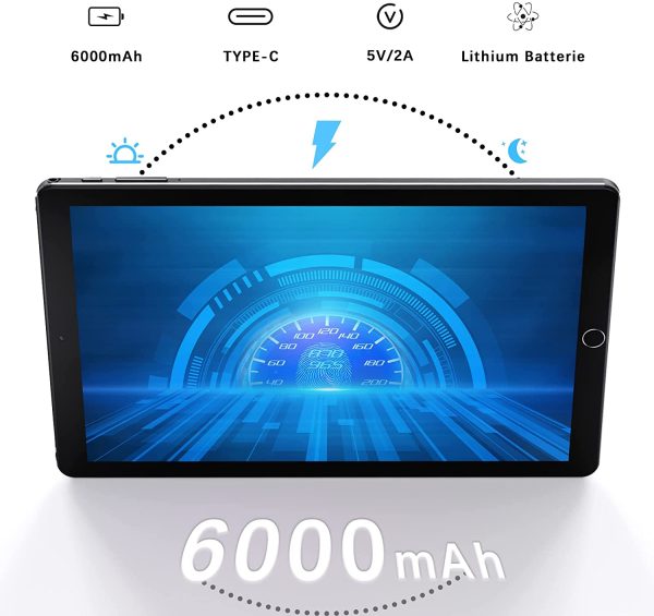 Tablet 10 pollici Android 10.0 Tablet 4G LTE-, 4 GB di RAM, 64 GB di ROM, doppia SIM, WiFi, doppia fotocamera, GPS, schermo IPS HD 1280x800, tipo C, tastiera e mouse Bluetooth (Negro) - immagine 4