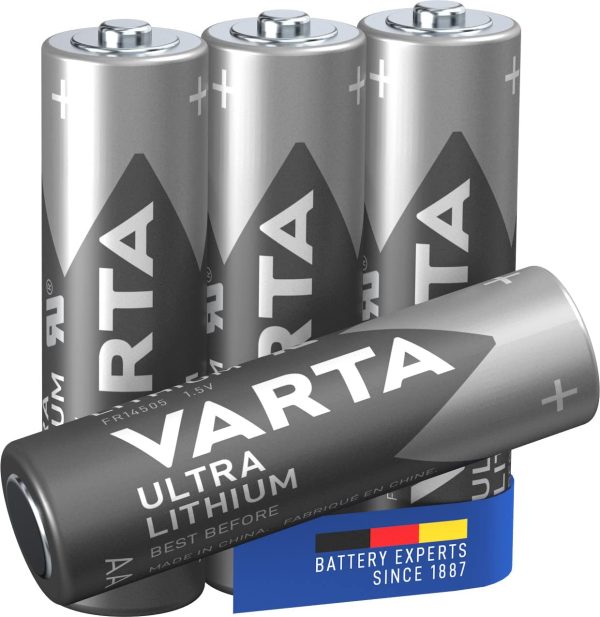 6106301404 Lithium Batteria Litio, Stilo AA LR6, Confezione da 4 Pile - Il design pu?? variare - immagine 5