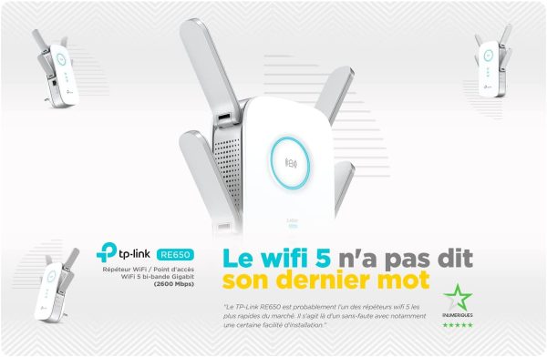 RE650 AC2600 Ripetitore WiFi Wireless, WiFi Extender, Access Point, Velocit?? Dual Band 2600Mbps(fino a 1.733 MBit/s a 5GHz, 800MBit/s a 2,4 GHz), Porta Gigabit, Tecnologia 4 ?? 4 MU-MIMO - immagine 6