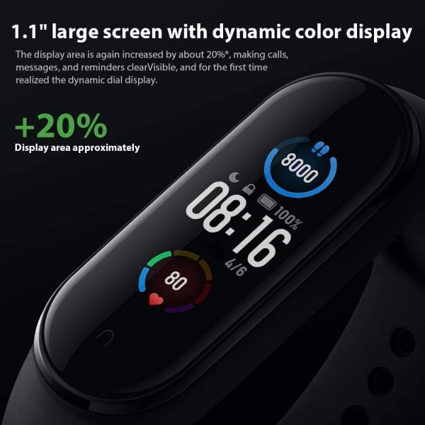 Xiaomi Mi Band 5 Activity Braccialetto Smart, Activity Monitor, Nero - immagine 8