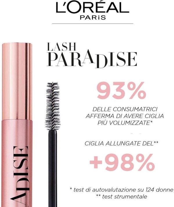 L'Or??al Paris Makeup Paradise Extatic Mascara Volumizzante E Allungante, Formula Arricchita Con Oli Preziosi Nutrienti, Extra Black, Extra Nero, 6.4 Millilitro