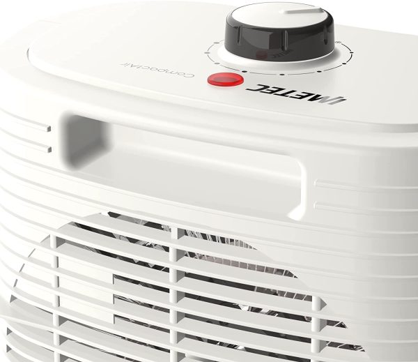 Compact Air, Termoventilatore piccolo e potente, Stufetta Elettrica, 2000 W, maniglia integrata, temperatura regolabile, funzione antigelo, dispositivo di protezione dai surriscaldamenti - immagine 6