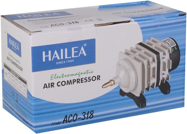 Hailea ACO 318 - Compressore a pistoni, Funzionamento oil-free, 60L/min, Consumo energetico 32 W - immagine 4