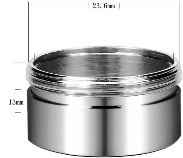 Rompigetto Rubinetto Aeratore, HTBAKOI 15pz. Aereatori Rubinetti M24 di Alta Qualit?? in Ottone Placcato in Cromo con Filtro in Plastica ABS + 1pz Chiave per Aeratore del Rubinetto Universale - immagine 5