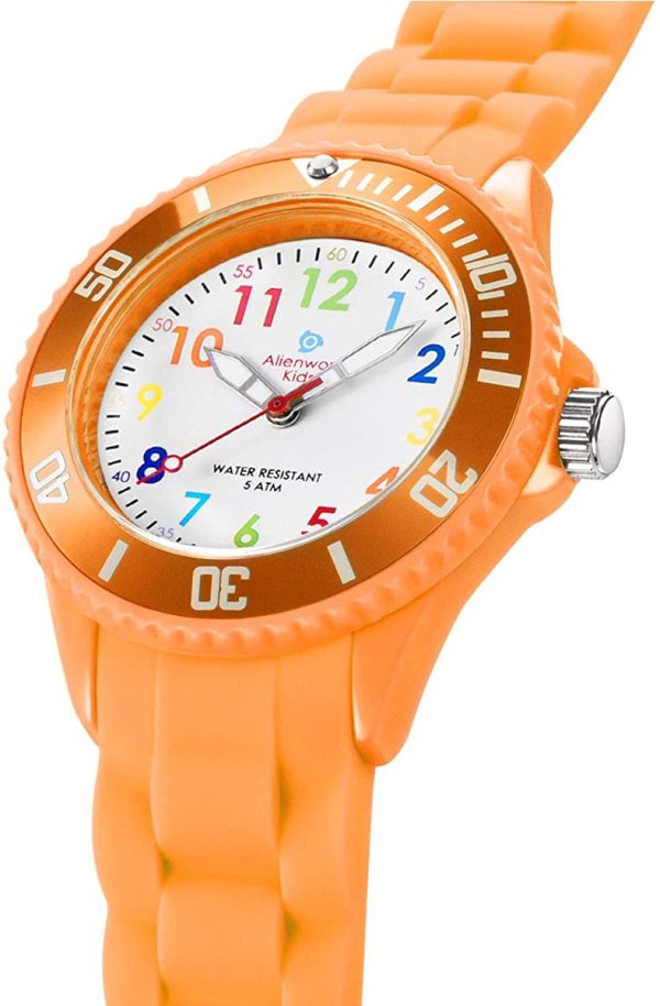 Alienwork Kids Orologio di Apprendimento Bambini Ragazzi Ragazze Tempo di Apprendimento Impermeabile 5 ATM - immagine 6