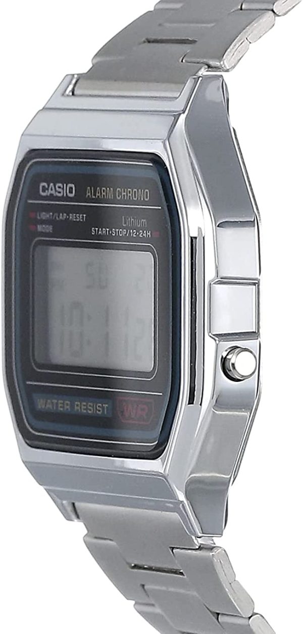 Casio Vintage A158WA-1CR - Orologio da Polso Digitale, Argento - immagine 2