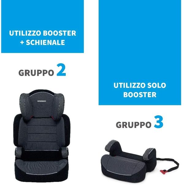 Foppapedretti Clever Seggiolino Auto Gruppo 2-3 (15-36 Kg) per Bambini da 3 a 12 Anni Circa, Classic Blue - immagine 2