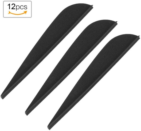 SolUptanisu Frecce tiro con L'Arco Piuma 12 Pezzi 3 Pollici Piuma Fai da Te Freccia Fletching Piuma di Gomma Fletching Accessori per tiro con L'Arco Caccia - immagine 4