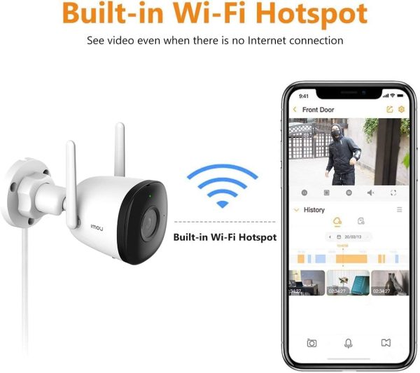 Telecamera WiFi da Esterna, 1080P Telecamera di Sicurezza con AI Rilevazione del Movimento Umano, IP67 Antipolvere & Impermeabile, Visione Notturna 30m, Compatibile con Alexa, Bullet 2C - immagine 4