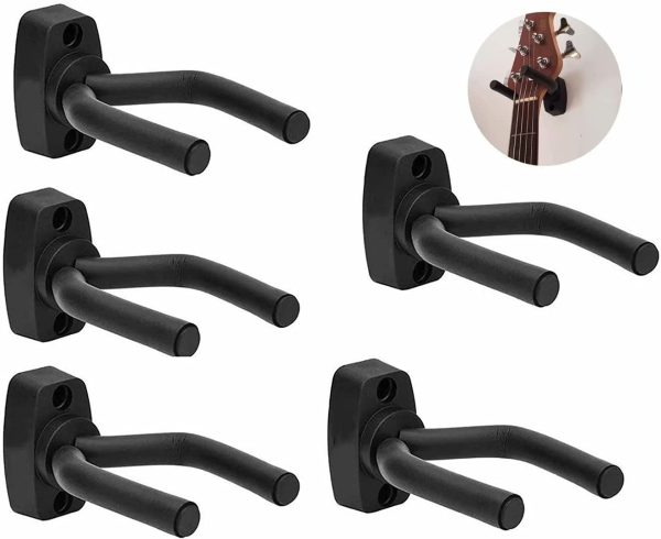 Supporto Gancio Chitarra Montaggio a parete Ganci Appendi per Chitarra Elettrica / Basso / Elettrico / Ukulele / Violino (5 Pacco )