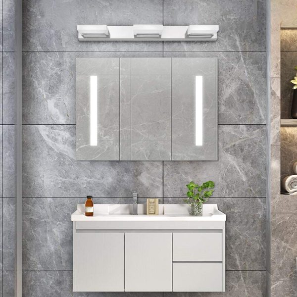 Lampada per Specchio LED Bagno 55CM 12W Lampada da Specchio 360°Regolabile Lampada per Armadio Specchio Applique da Interno Bagno Moderno Apparecchio Bianco freddo 6000K - immagine 4