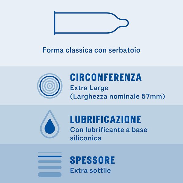 Durex Invisible Preservativi Ultrasottili (0.05 mm) ad Alta Sensibilit?? XL, Extralarge, 6 Profilattici - immagine 7