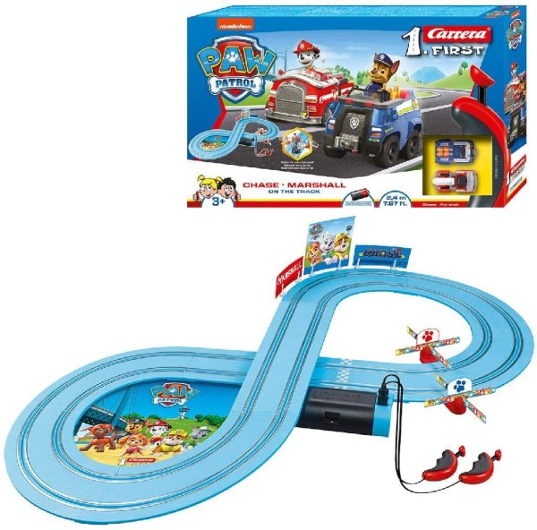 Carrera First Paw Patrol On the Track Pista Da Corsa Elettrica, Multicolore, 39.5 x 30.3 x 12.5 cm - immagine 2