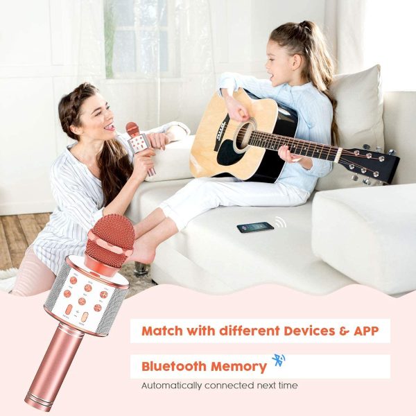 Tesoyzii Microfono Bluetooth Senza Fili Home Microfono Karaoke per Bambini - i Migliori Regali per i Bambini - immagine 4