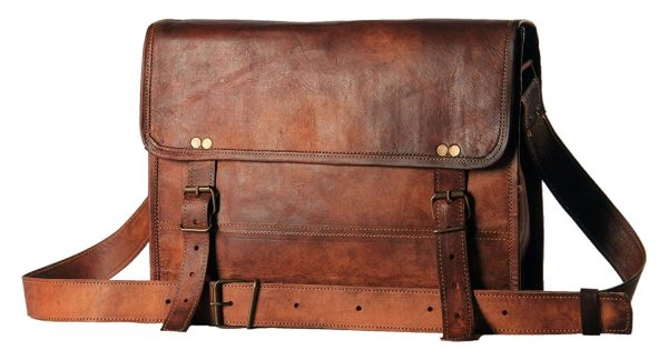 Borse in pelle da 13" pollici in vera pelle Messenger Messenger MacBook Air Pro Laptop Ipad Tablet Satchel Bag - immagine 8