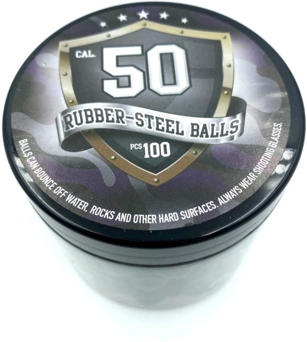 SSR 100x Hard Mix Rubber-Steel Balls Patinballs Rubberballs Pallini in Gomma Acciaio 50 Calibro Cal. for HDR 50 T4e Gun Pistol - immagine 6