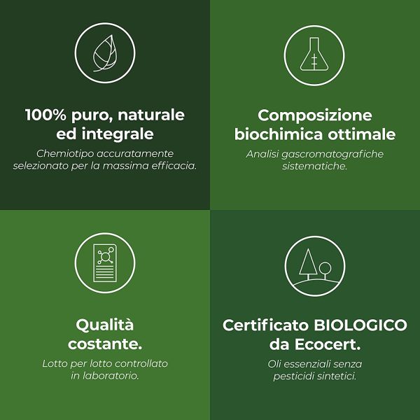 TEA TREE BIO - 30mL - Olio essenziale BIO e Naturale al 100% - qualit?? verificata mediante cromatografia - Aroma Labs - immagine 3