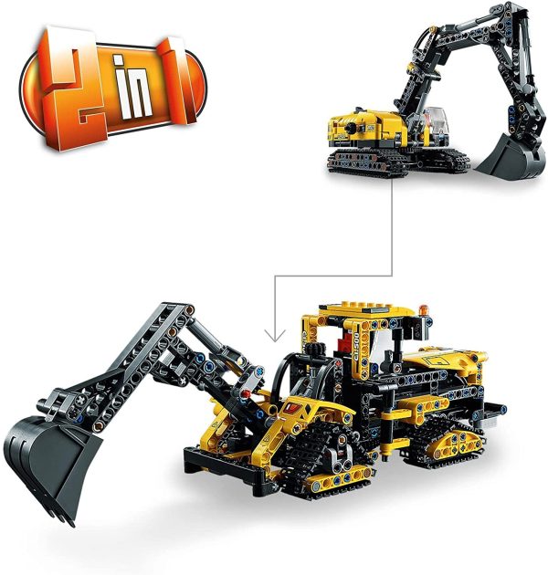 LEGO Technic Escavatore Pesante, Trattore, Modellino 2 in 1, Kit di Costruzione Veicolo Scavatore per Bambini dagli 8 Anni in Su, 42121 - immagine 8