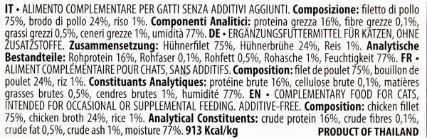 Almo Nature Mega Pack - Filetto di Pollo, Cibo Umido per gatti adulti 100% Naturale. Confezione da 6 lattine x 70g - immagine 4