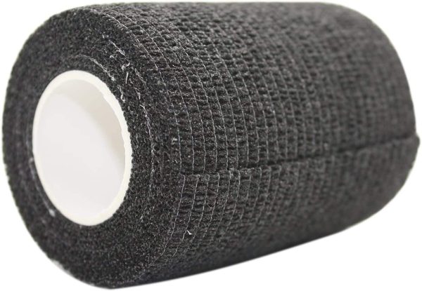 PintoMed Bendaggio Coesivo - 10 x NERO - garza elastica - 10 rotoli x 10 cm x 4,5 m autoadesiva flessibile bende, primo soccorso - Wrap Cohesive Bandage - Confezione da 10 - immagine 3