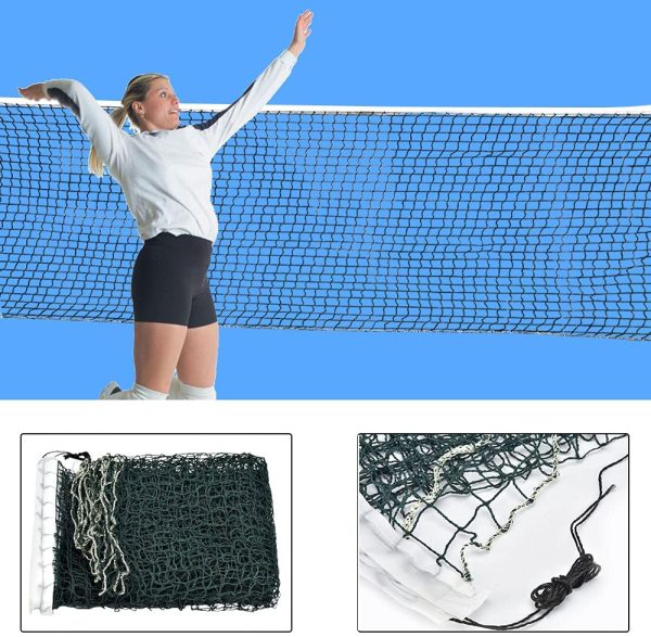 Rete Da Badminton Portatile,Rete Da Pallavolo Regolabile Pieghevole ,Rete Da Tennis Standard Per Giardino Spiaggia Sportivo All'Aperto 6.1x0.76m Verde - immagine 2