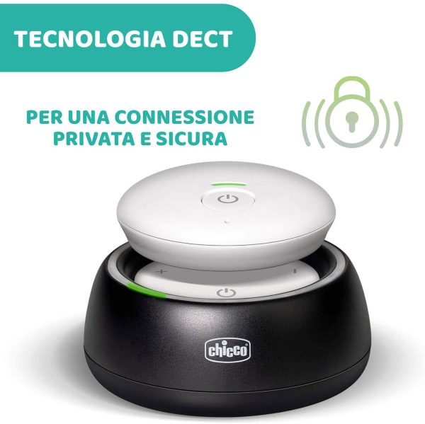 Chicco Baby Monitor Audio per Neonati e Bambini con Tecnologia DECT, Portata 300 m, Modalit?? Eco Intelligente e Attivazione Vocale per Ridotto Consumo Energetico, Batterie Ricaricabili a Lunga Durata - immagine 5