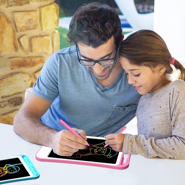 Tavoletta per Scrittura LCD, 2 Pezzi Tavoletta Grafica Bambini da 8 Pollici, Lavagnetta Cancellabile Bambini con Pulsante di Cancellazione Bloccabile, Regalo per Bambini - immagine 9