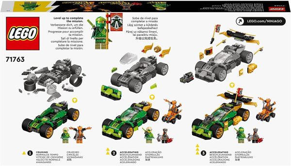 LEGO NINJAGO Auto da Corsa di Lloyd - EVOLUTION, Set per Bambini di 6 Anni con Quad, Guerrieri Serpente e Banner da Collezione, 71763